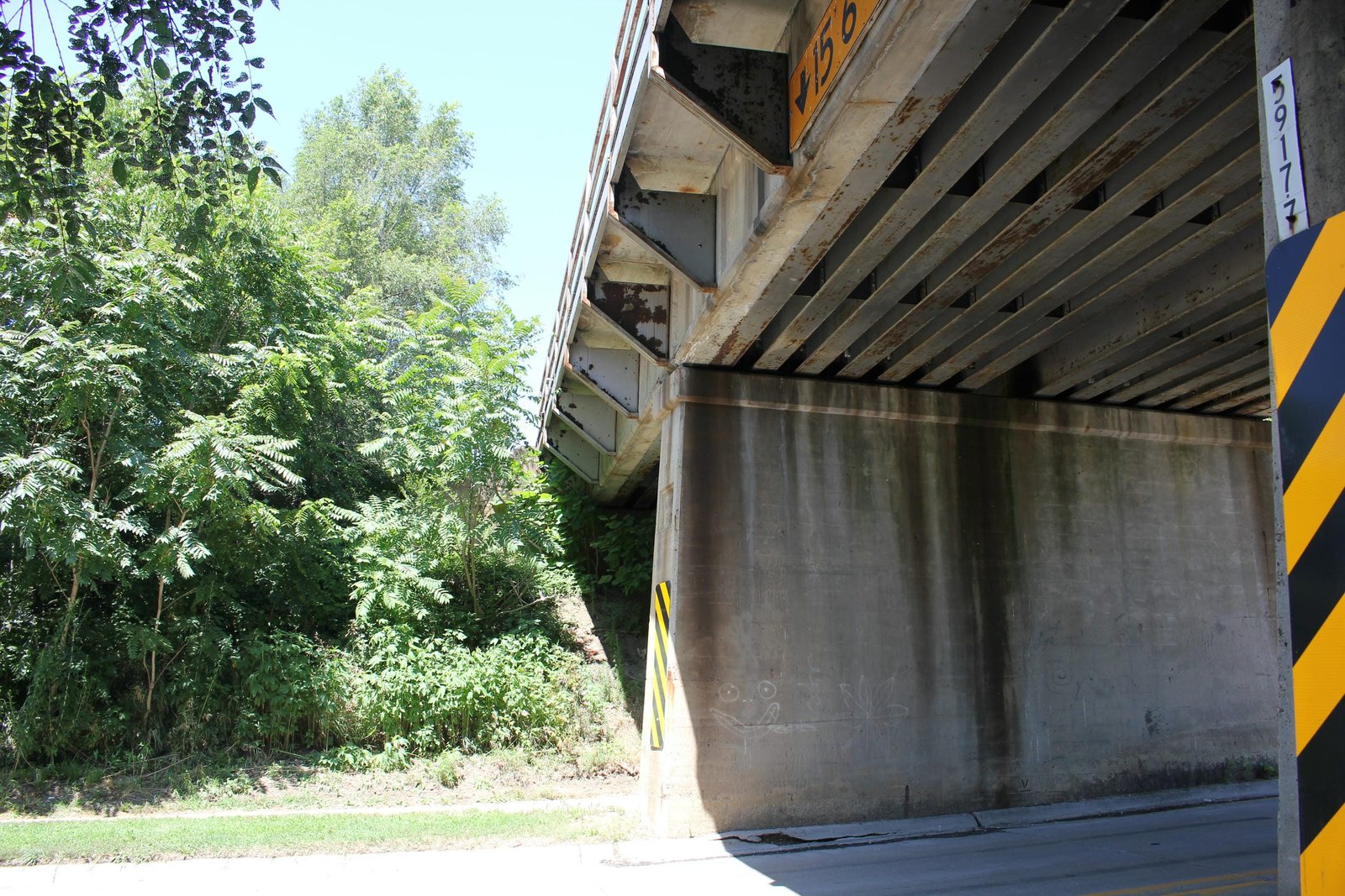 Looking north